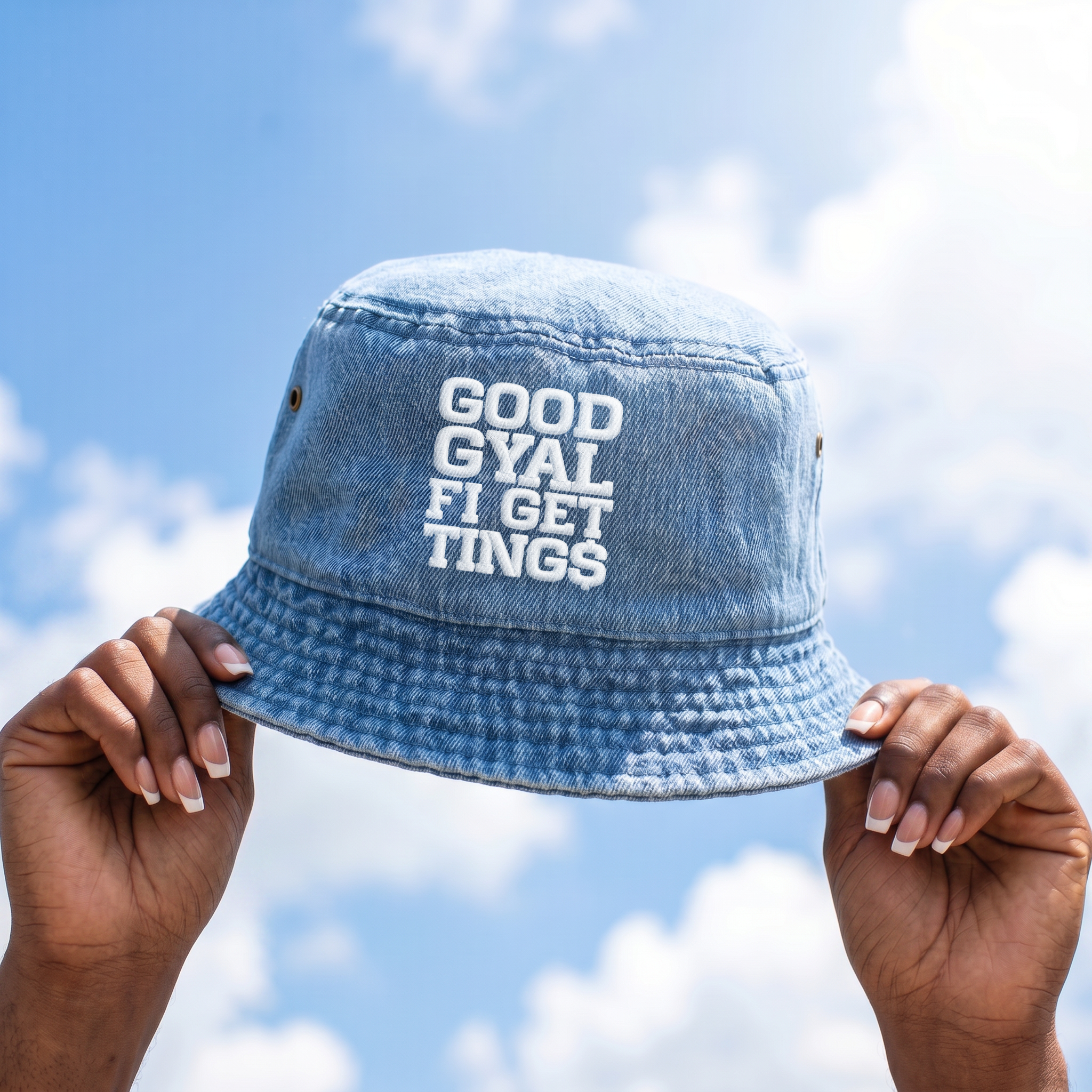 GG Denim Bucket Hat